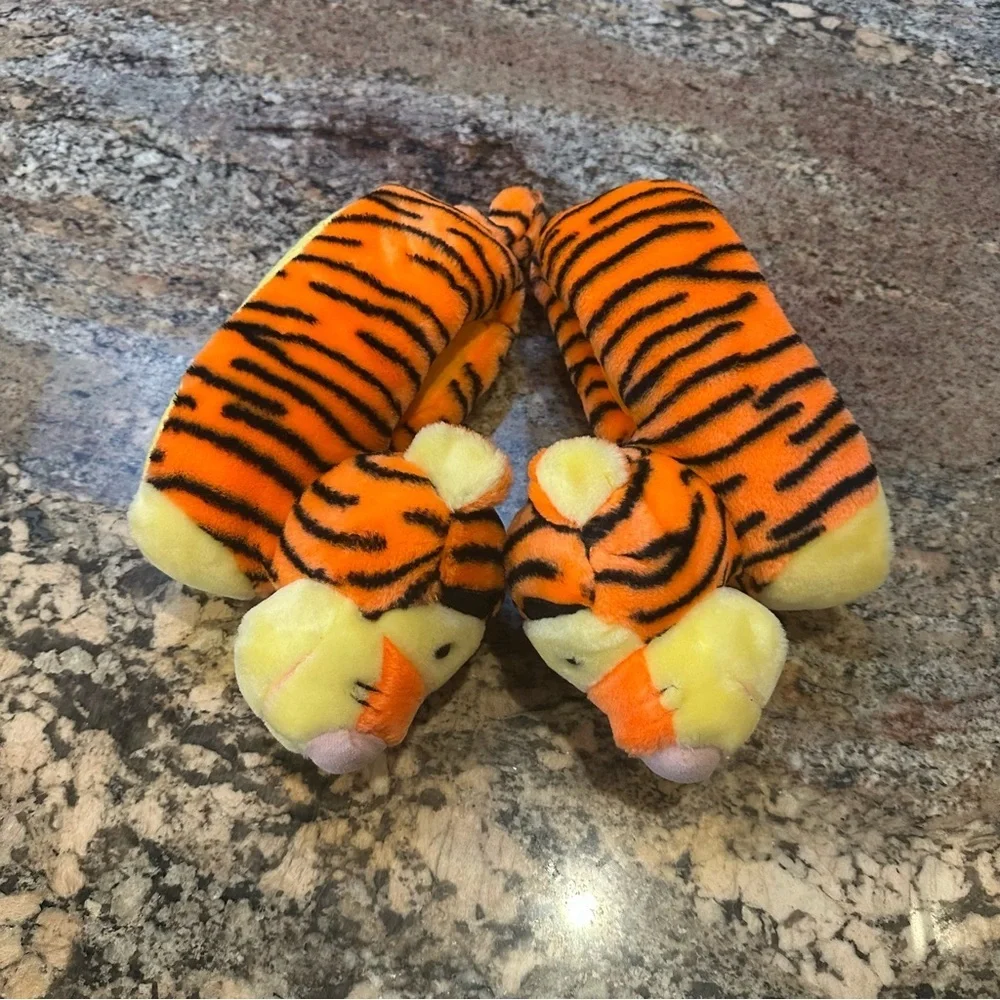 Disney Tigger Striped Plush Slippers for Kids